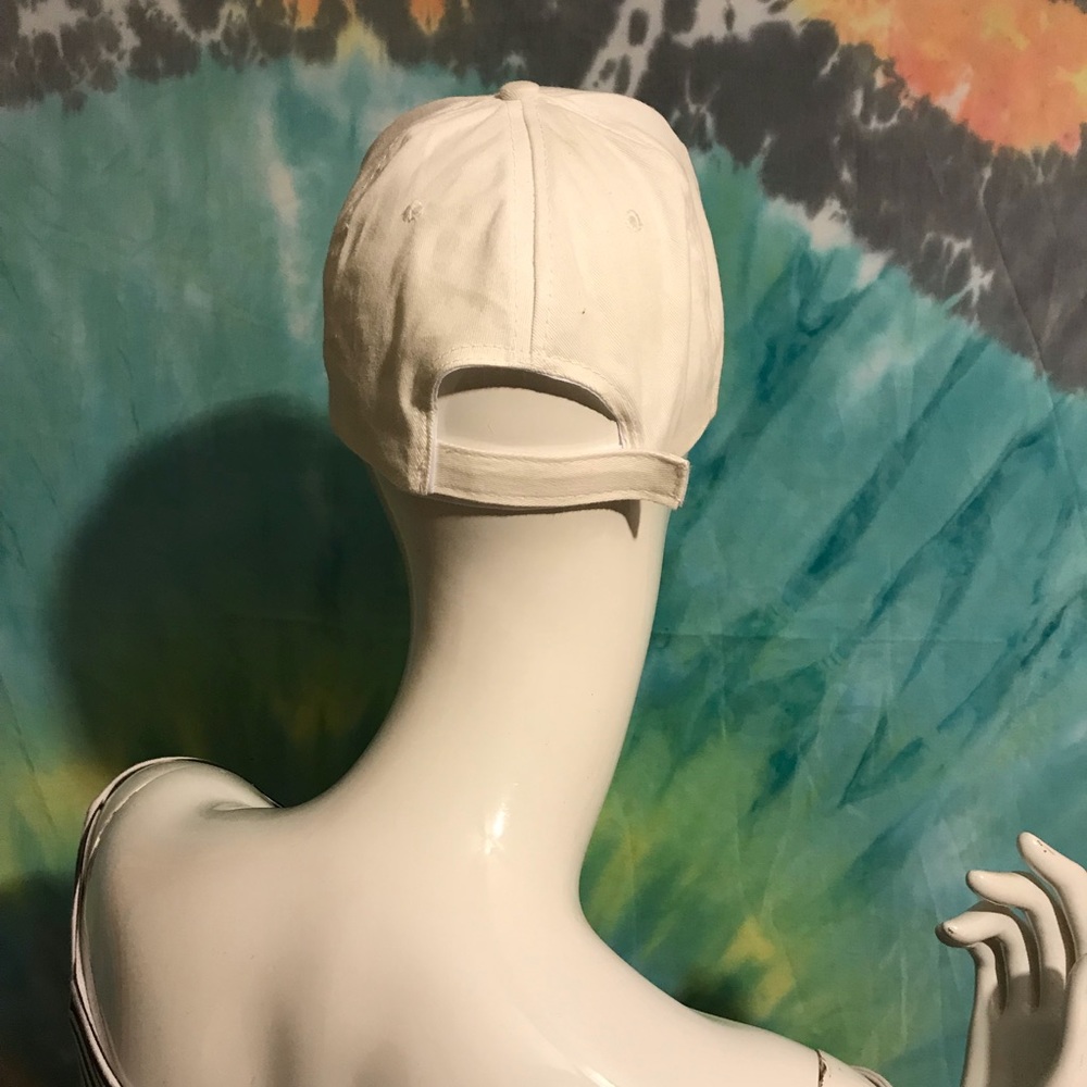 basic white dad hat - Picture 3 of 4